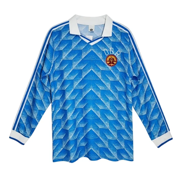 1988 season East Germany home Long sleeved Retro Fan version