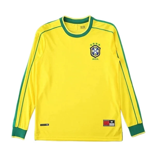 1998 season Brazil home Long sleeved retro Fan version