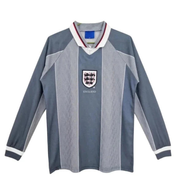 1996 England away Long sleeved retro Fan version